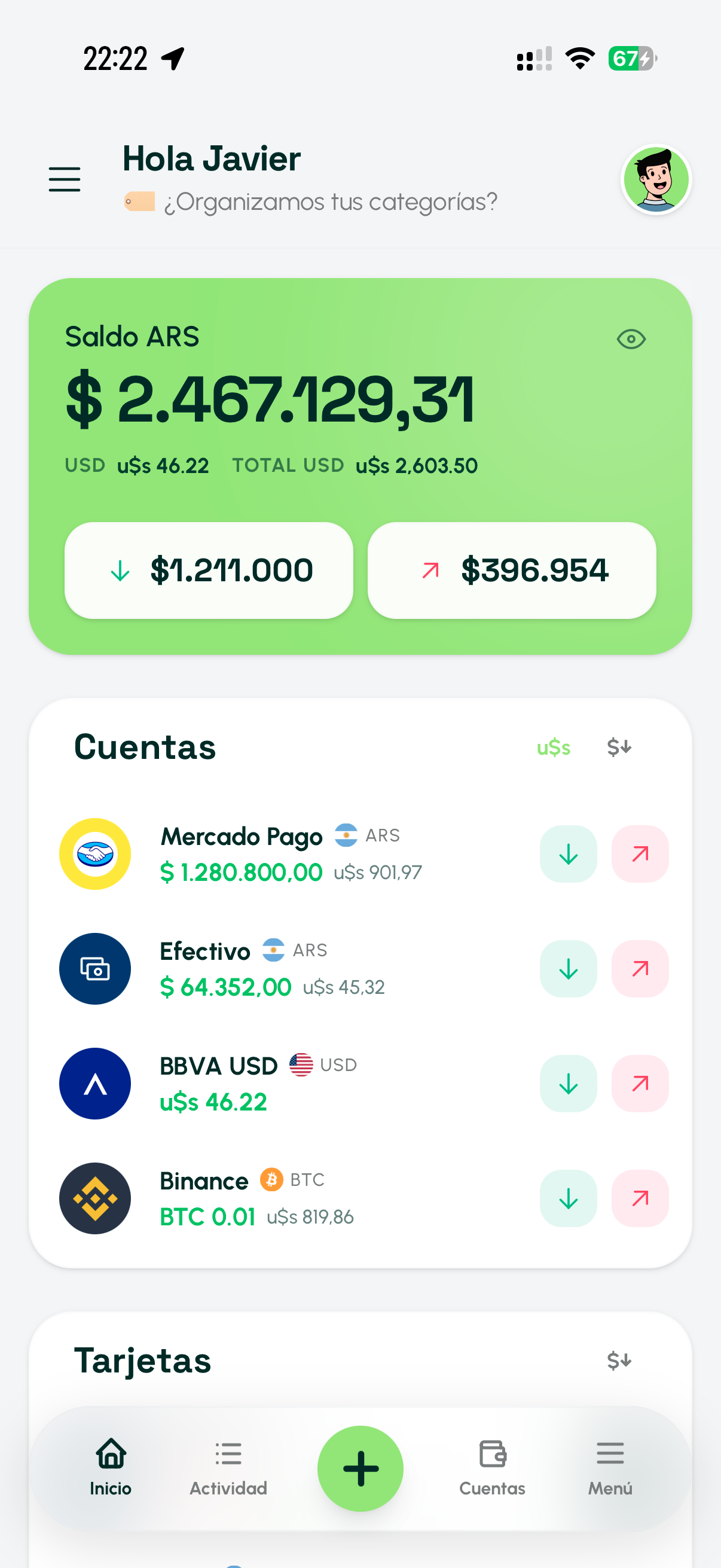 App móvil Ventidue